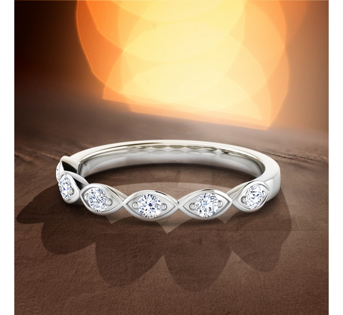 Ethereal Twist Filigree Diamond Band