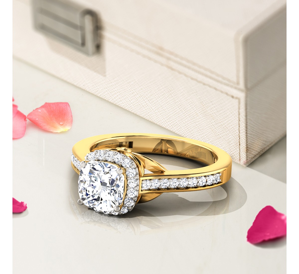 Majestic Queen Solitaire Diamond Ring